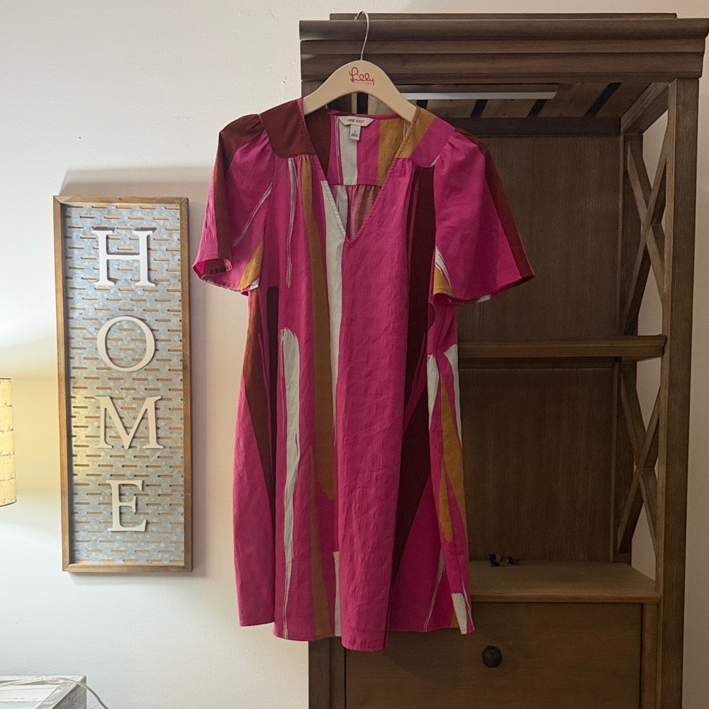 Nine West Pink and Brown Mini Dress